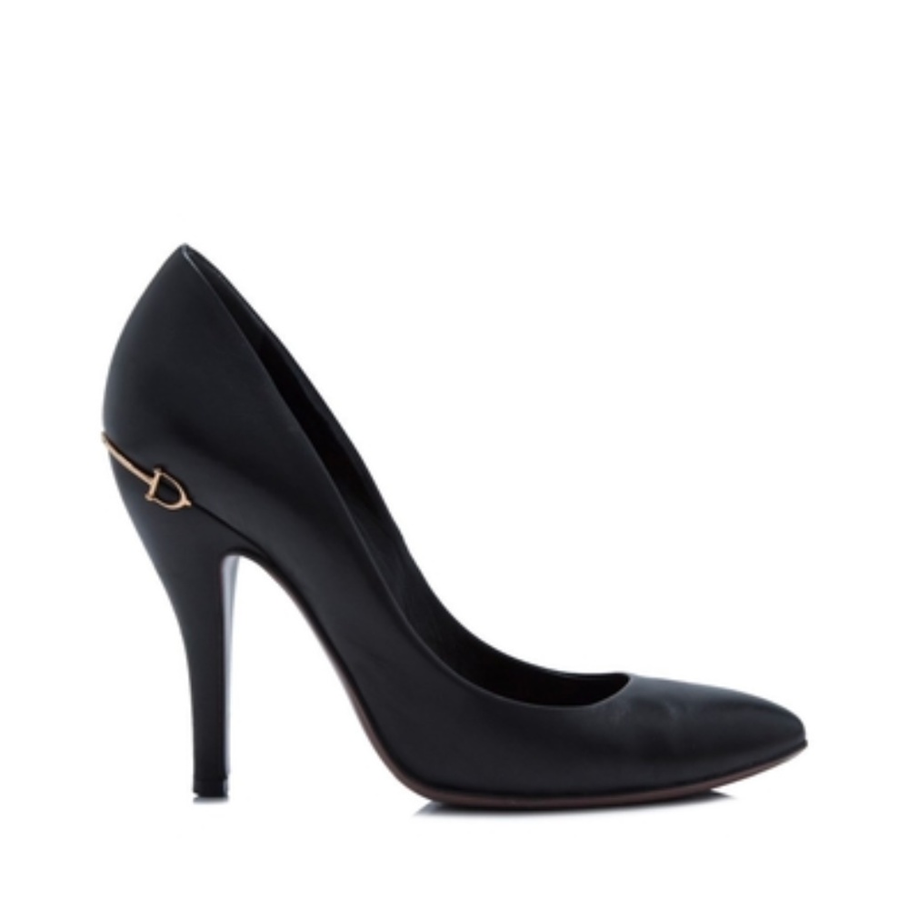 SOLD - GUGCI Nappa Charlotte Heels - Size 8 - Picture 2 of 7